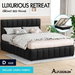 ALFORDSON Bed Frame Double Size Grid Tufted Gas Lift Storage Charcoal Gromit. Available at Crazy Sales for $419.95