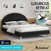 ALFORDSON Bed Frame Double Size Mattress Base Platform Black Leather CALLA. Available at Crazy Sales for $269.95