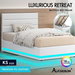 ALFORDSON Bed Frame King Single Platform RGB LED Gas Lift Base Storage White. Available at Crazy Sales for $419.95