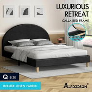 Detailed information about the product ALFORDSON Bed Frame Queen Size Mattress Base Platform Fabric Charcoal CALLA