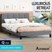 ALFORDSON Bed Frame Queen Size Wooden Slats Platform Fabric Grey Paula. Available at Crazy Sales for $419.95