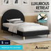 ALFORDSON Bed Frame Single Size Mattress Base Platform Black Leather CALLA. Available at Crazy Sales for $199.95