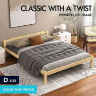 Detailed information about the product ALFORDSON Bed Frame Wooden Timber Double Size Mattress Base Platform Beatrix Oak