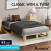 ALFORDSON Bed Frame Wooden Timber King Single Mattress Base Platform Oak JACOB. Available at Crazy Sales for $159.95
