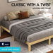 ALFORDSON Bed Frame Wooden Timber King Size Mattress Base Platform Pramod Oak. Available at Crazy Sales for $179.95