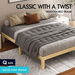 ALFORDSON Bed Frame Wooden Timber Queen Size Mattress Base Platform Pramod Oak. Available at Crazy Sales for $159.95