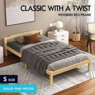 Detailed information about the product ALFORDSON Bed Frame Wooden Timber Single Size Mattress Base Platform Beatrix Oak