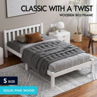 Detailed information about the product ALFORDSON Bed Frame Wooden Timber Single Size Mattress Base Platform Fenella