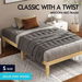 ALFORDSON Bed Frame Wooden Timber Single Size Mattress Base Platform Pramod Oak. Available at Crazy Sales for $139.96