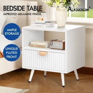Detailed information about the product ALFORDSON Bedside Table 1 Drawer Side Storage Shelf Nightstand White