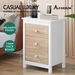 ALFORDSON Bedside Table Hamptons Nightstand 3 Drawers Oak. Available at Crazy Sales for $119.95