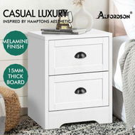 Detailed information about the product ALFORDSON Bedside Table Hamptons Nightstand Storage Side End Cabinet White