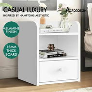 Detailed information about the product ALFORDSON Bedside Table Nightstand Storage Cabinet Side End 1 Drawer White