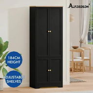 Detailed information about the product ALFORDSON Buffet Sideboard Cupboard Cabinet Kitchen Hallway Storage Shelf Black