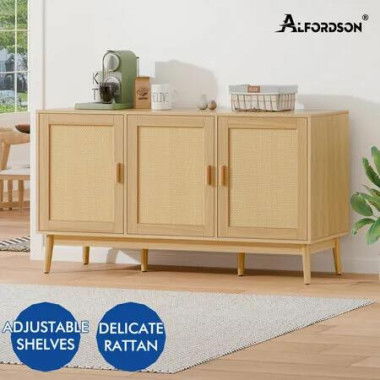 ALFORDSON Buffet Sideboard Cupboard Cabinet Rattan Doors Storage Kitchen Hallway