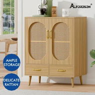 Detailed information about the product ALFORDSON Buffet Sideboard Rattan Storage Cabinet Cupboard Doors Drawers Pantry