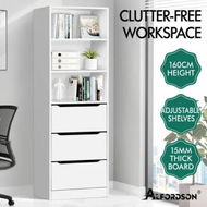 Detailed information about the product ALFORDSON Chest of 3 Drawers Office Storage Cabinet Tallboy Bedroom White