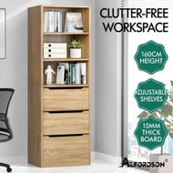 Detailed information about the product ALFORDSON Chest of 3 Drawers Office Storage Cabinet Tallboy Bedroom Wood