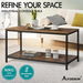 ALFORDSON Coffee Table Side Table Industrial Storage Rack 2-Tier Shelf. Available at Crazy Sales for $119.95