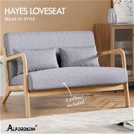 Detailed information about the product ALFORDSON Couch 2 Seater Sofa Armchair Accent Lounge Chair Fabric Seat Grey