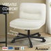 ALFORDSON Desk Chair Office Computer Armless Wide Seat Mid Back Boucle White. Available at Crazy Sales for $159.95