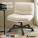 ALFORDSON Desk Chair Office Computer Armless Wide Seat Mid Back Fabric Beige. Available at Crazy Sales for $159.95