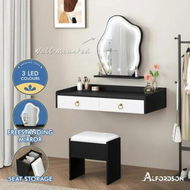 Detailed information about the product ALFORDSON Dressing Table Stool Floating Makeup Mirror Vanity Desk LED White