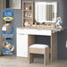 ALFORDSON Dressing Table Stool Set LED Vanity Desk Makeup Mirror Drawers Oak. Available at Crazy Sales for $259.95