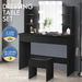 ALFORDSON Dressing Table Stool Set Makeup Mirror Black. Available at Crazy Sales for $259.95