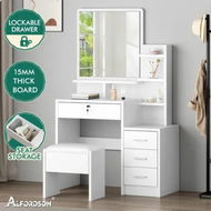 Detailed information about the product ALFORDSON Dressing Table Stool Set Makeup Mirror Cabinet Vanity Desk White
