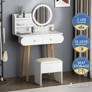 Detailed information about the product ALFORDSON Dressing Table Stool Set Makeup Mirror Vanity Desk LED Lights White