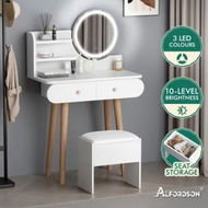 Detailed information about the product ALFORDSON Dressing Table Stool Set Makeup Mirror Vanity LED Light White