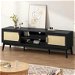 ALFORDSON Entertainment Unit TV Cabinet Stand 160cm Rattan Black. Available at Crazy Sales for $269.95