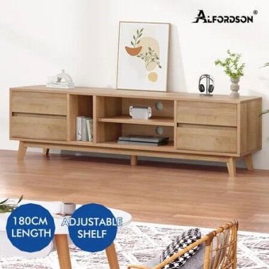 ALFORDSON Entertainment Unit TV Cabinet Stand 180cm Oak