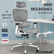 Detailed information about the product ALFORDSON Ergonomic Office Chair Executive White Grey