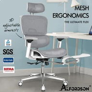 Detailed information about the product ALFORDSON Ergonomic Office Chair Executive White Grey