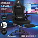 ALFORDSON Gaming Office Chair Massage Computer Footrest Seat Fabric Black. Available at Crazy Sales for $189.95
