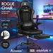 ALFORDSON Gaming Office Chair Massage Computer Footrest Seat Leather All Black. Available at Crazy Sales for $189.95