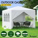 ALFORDSON Gazebo 3x3m Outdoor Wedding Party Tent Camping Portable PE White with Walls. Available at Crazy Sales for $74.95