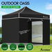 ALFORDSON Gazebo 3x3m Pop Up Marquee 600D Oxford Folding Camping Tent Black. Available at Crazy Sales for $179.95