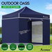 ALFORDSON Gazebo 3x3m Pop Up Marquee 600D Oxford Folding Camping Tent Navy. Available at Crazy Sales for $179.95