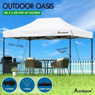 Detailed information about the product ALFORDSON Gazebo 3x4.5 Pop Up Tent Wedding Canopy White