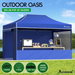 ALFORDSON Gazebo 4.5x3m Pop Up Marquee 600D Oxford Folding Camping Tent Blue. Available at Crazy Sales for $269.95