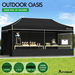 ALFORDSON Gazebo 6x3m Pop Up Marquee 600D Oxford Folding Camping Tent Black. Available at Crazy Sales for $339.95