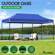 Detailed information about the product ALFORDSON Gazebo 6x3m Pop Up Marquee 600D Oxford Folding Outdoor Tent Blue