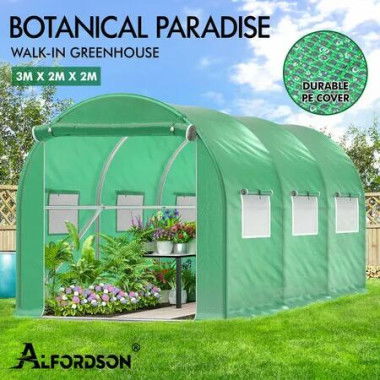 ALFORDSON Greenhouse Dome Shed Walk-in Tunnel Plant Garden Storage Cover 3x2x2M