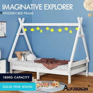 Detailed information about the product ALFORDSON Kids Bed Frame Wooden Timber Single House Frame Platform Base ESTELLE