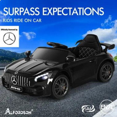 ALFORDSON Kids Ride On Car Mercedes-Benz Licensed Electric Motors Black