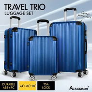 Detailed information about the product ALFORDSON Luggage 3PCS Set Suitcase Trolley TSA Carry on Hard Case Blue