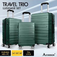 Detailed information about the product ALFORDSON Luggage 3PCS Set Suitcase Trolley TSA Carry on Hard Case Green